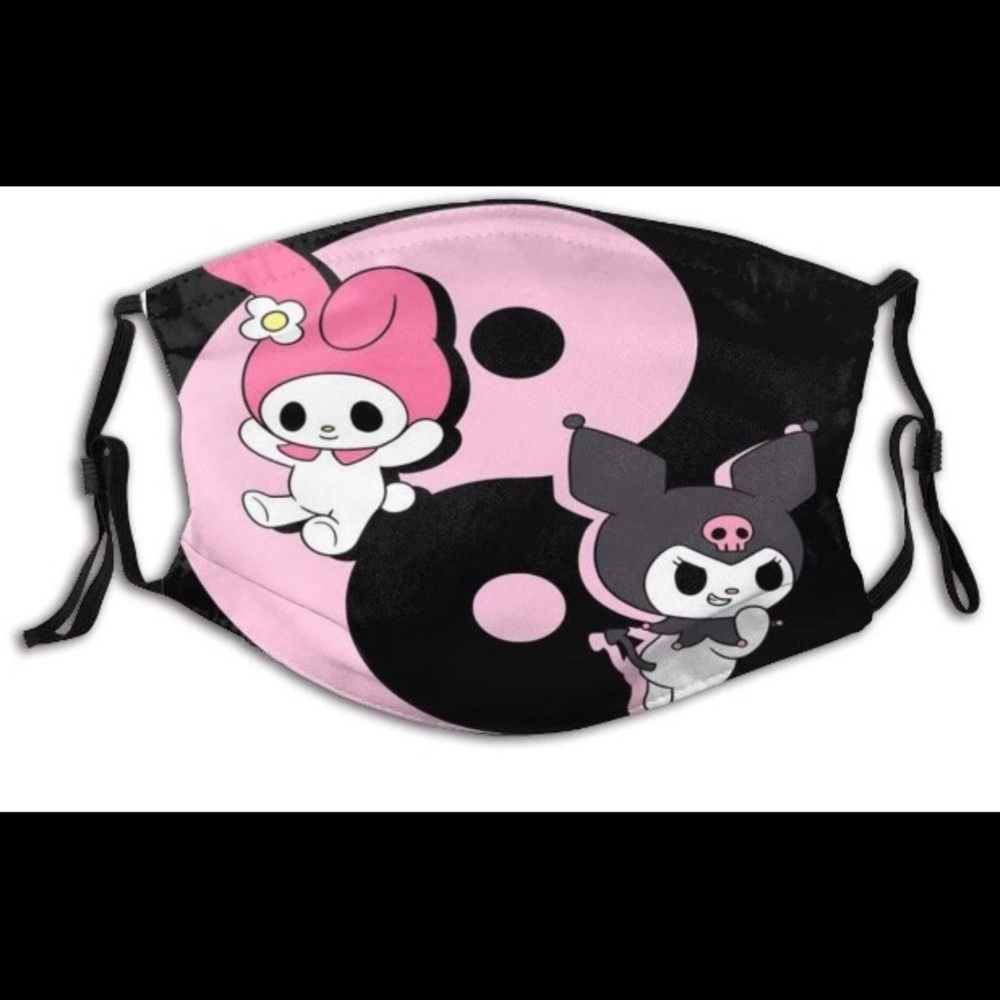 ONE LEFT! KUROMI & MY MELODY-NWOT Clothe Face Mask - Picture 4 of 5